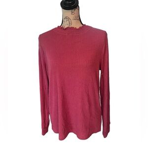 Pink Clover mock neck knit top, size large, new without tags